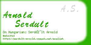 arnold serdult business card